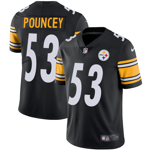 Nike Steelers #53 Maurkice Pouncey Black Team Color Youth Stitched NFL Vapor Untouchable Limited Jersey